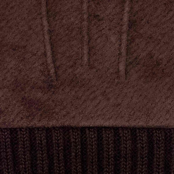 Stand läderhandske, dark brown, Kessler