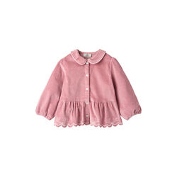 Corduroy Blouse w. Embroidery, rose comb. Corduroy Blouse w. Embroidery, rose comb., Copenhagen Colors Organics