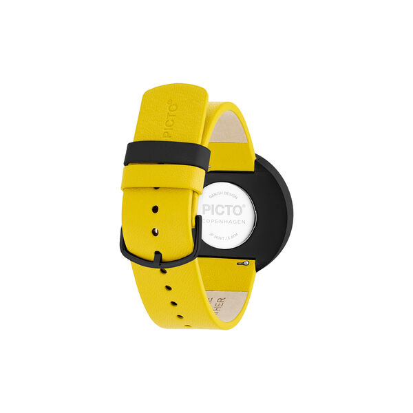 Picto armbandsur, black/canary yellow, PICTO