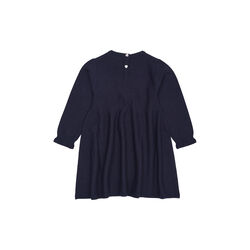 Merino LS Cable Dress w. Hearts, navy w. bubbelgum heart Merino LS Cable Dress w. Hearts, navy w. bubbelgum heart, Copenhagen Colors Organics