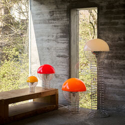 Wire Portabel bordslampa, yellow, Verpan