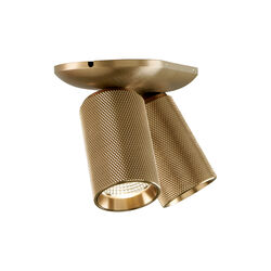 RAW 2 taklampa, brass, LIGHT-POINT