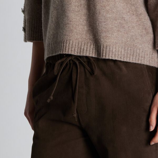 2847PBOEkola suede trousers, smoke, PBO