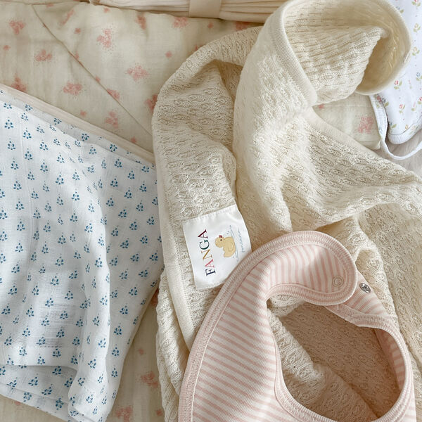 Fio Stripe 2-pack Bibs, blush mix, Konges Sløjd
