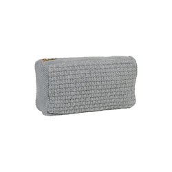 Stickad Clutch Petra, med grey melange, By LOHN
