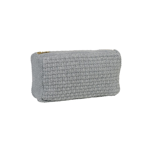 Stickad Clutch Petra, med grey melange, By LOHN
