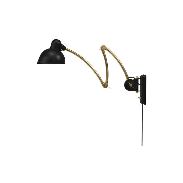 KAISER idell&trade; 6559-W Wall Lamp, matt black/brass, Fritz Hansen