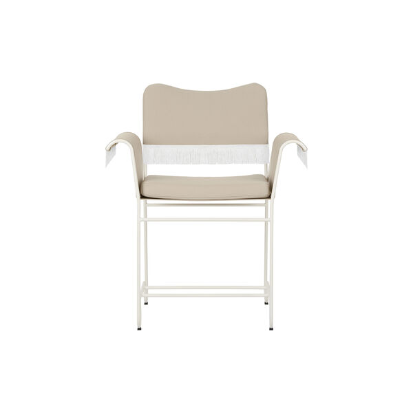 Tropique Dining Chair with Fringes, beige/classic white, GUBI