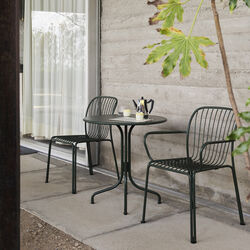 Thorvald SC96 Outdoor Café Table Round, bronze green, &Tradition