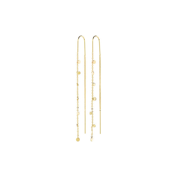 BAYLEN chain earrings, gold plated, Pilgrim