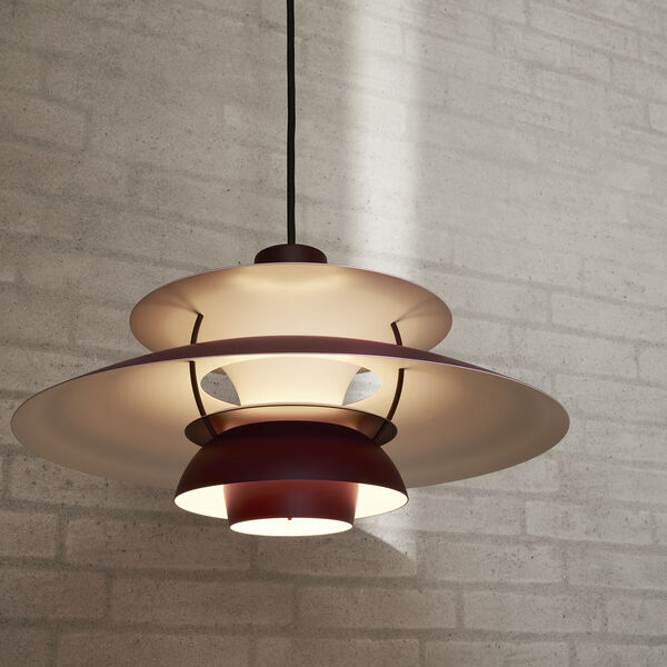 PH 5 Monochrome Pendant, monochrome burgundy, Louis Poulsen