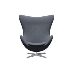Ägget™ 3316 Loungestol, Christianshavn 1150 orange/blue/satin brushed aluminium, Fritz Hansen
