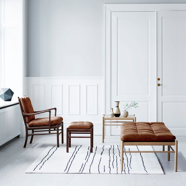 OW149 Colonial Chair loungestol, oljad valnöt/cognac, Carl Hansen & Søn