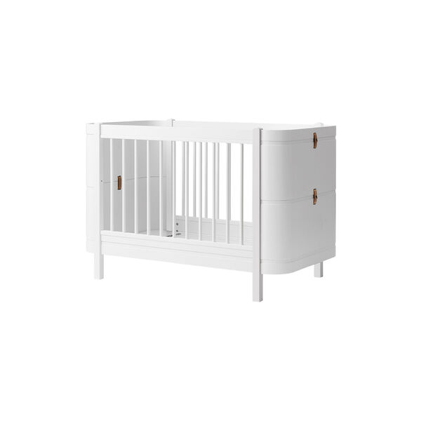 Wood Mini+ Cot Bed excl. Junior Kit 68x122 cm, white Wood Mini+ Cot Bed excl. Junior Kit 68x122 cm, white, Oliver Furniture