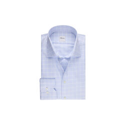 Regular C77 RM cuff, light blue check, Stenstr&ouml;ms