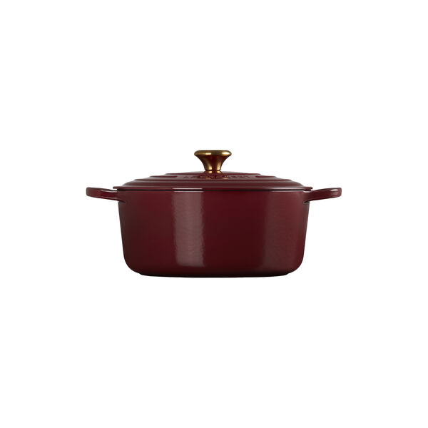 Signature gjutj&auml;rn rund gryta &Oslash; 28 cm, garnet, Le Creuset