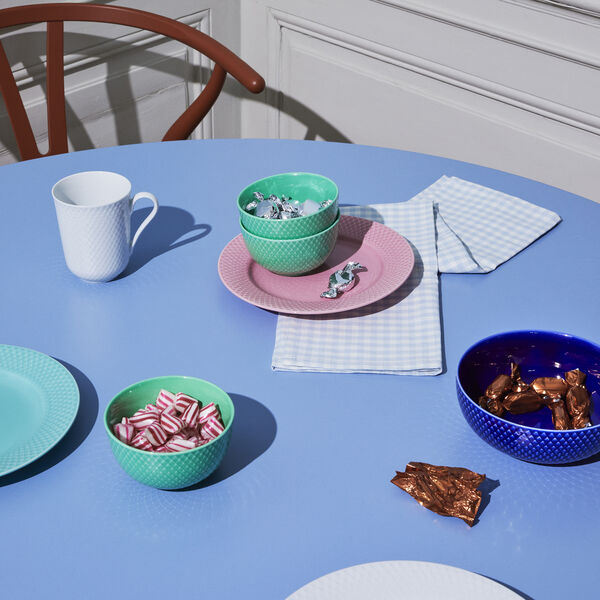 Rhombe Color sk&aring;l, m&ouml;rkbl&aring;, Lyngby Porcel&aelig;n