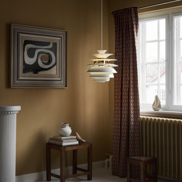 PH Snowball, dusty green/brass metallised, Louis Poulsen