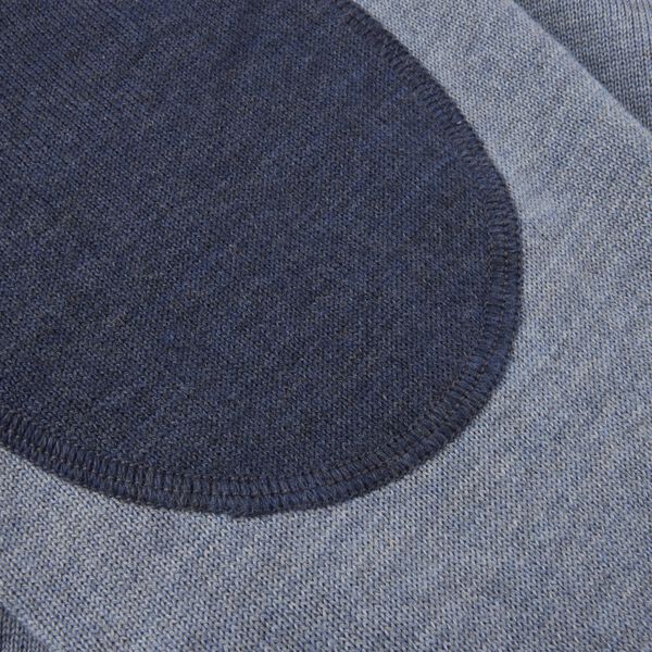 Sweater Knitted Crew Neck With Patch Merino Wool, light blue Sweater Knitted Crew Neck With Patch Merino Wool, light blue, Stenströms