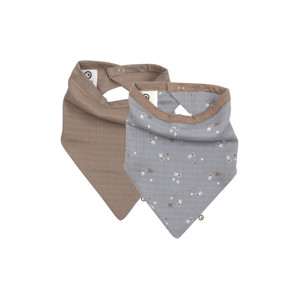 STARS Muslin haklapp 2-pack, jasmin blue/balsam cream/walnut, Müsli by Green Cotton