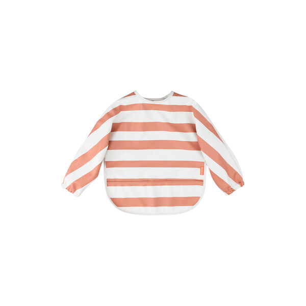 Haklapp med ärmar och fickor, stripes papaya, Done by Deer