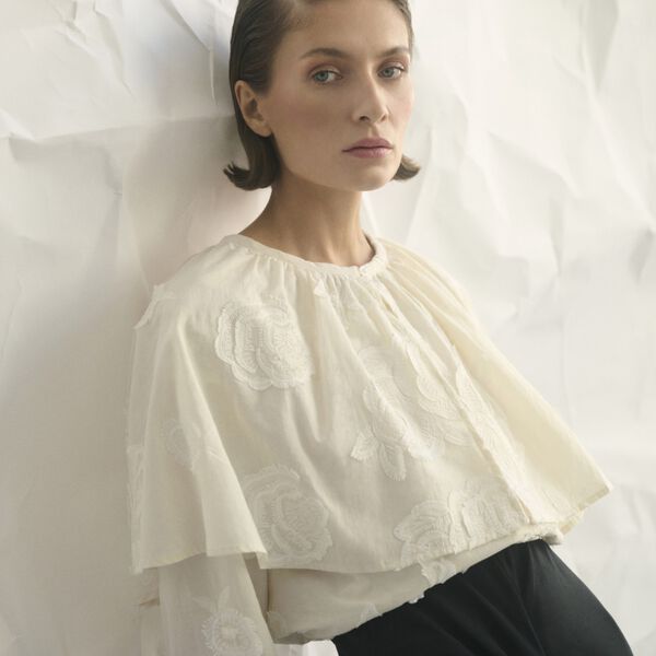 KBErmine Blouse, egret, Karen by Simonsen