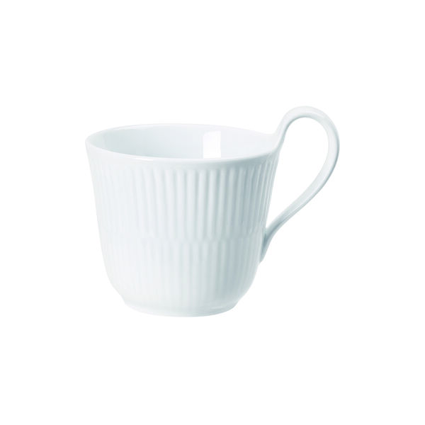 White Fluted mugg med högt handtag 24 cl, Royal Copenhagen