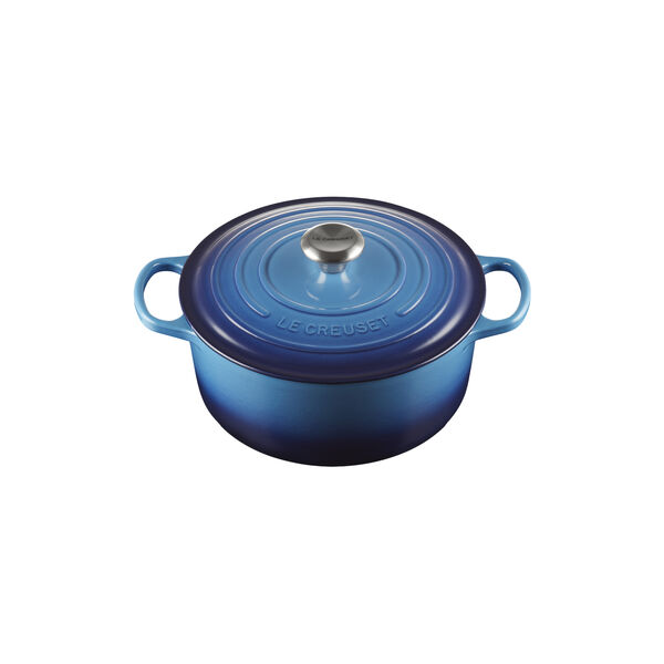 Signature gjutj&auml;rn rund gryta &Oslash; 26 cm, azure blue, Le Creuset