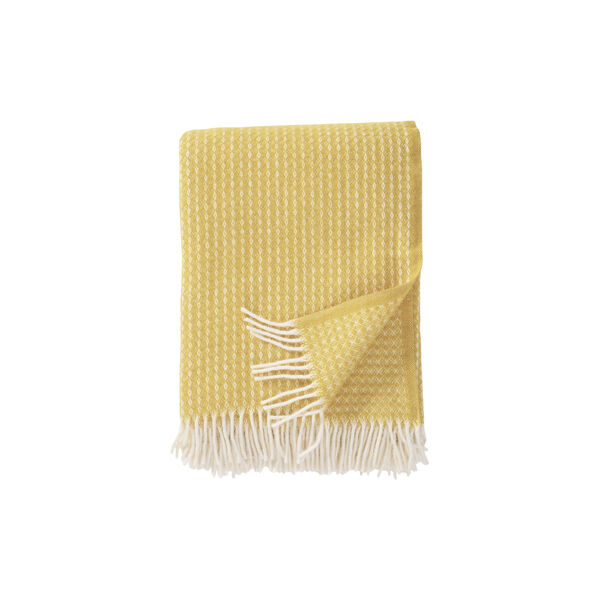 Luna pläd, butter yellow, Klippan Yllefabrik