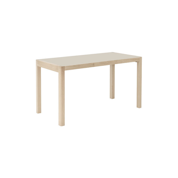 Workshop Table, warm grey linoleum/oak, Muuto