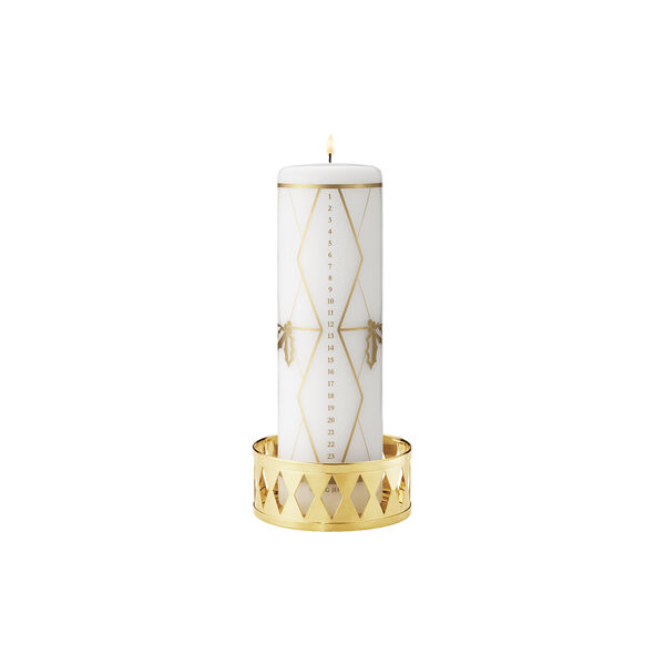 2026 Ljusstake till blockljus, gold, Georg Jensen