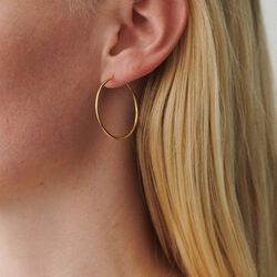 Plain Hoop örhängen, guld, Pernille Corydon Jewellery