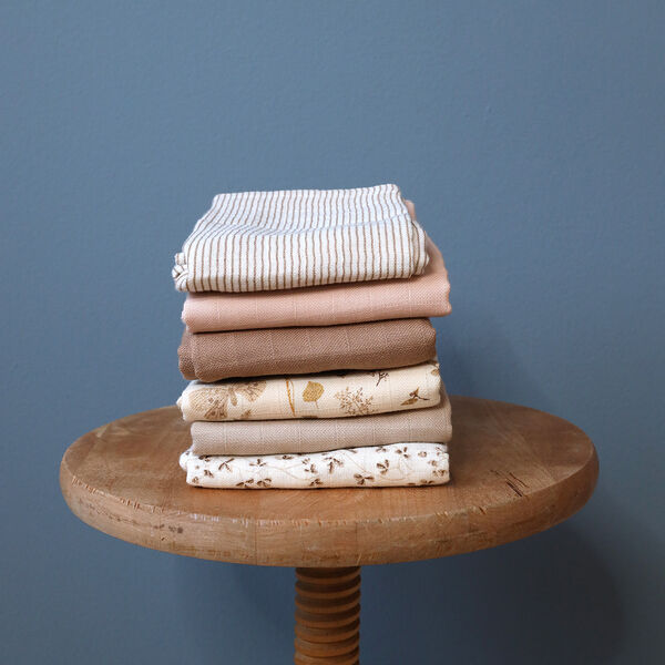 Muslinfilt Mönstrad 2-pack, lierre, Cam Cam Copenhagen