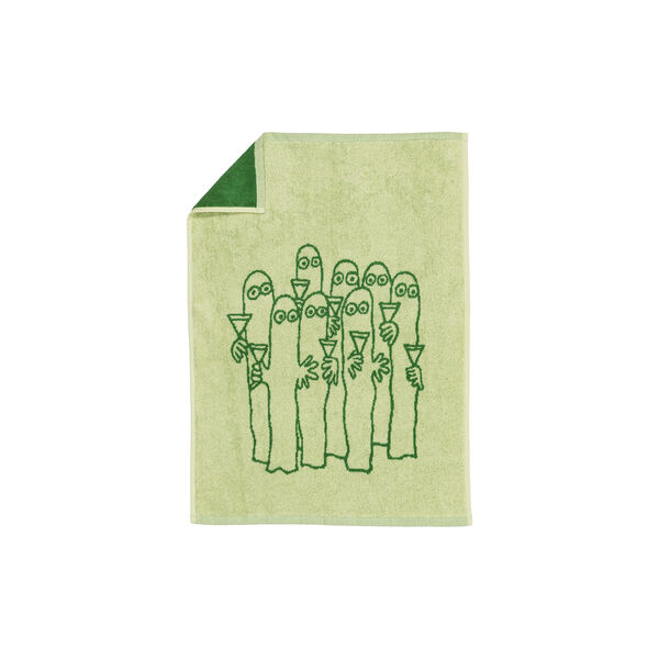 Mumi bath towel Hattifnatter 50x70 cm, green, Moomin Arabia