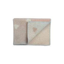 MELVIN Baby Size Throw, light pink/light blue, Røros Tweed
