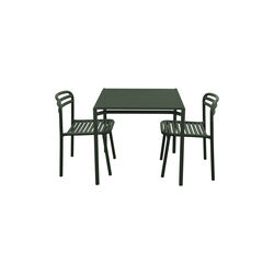 Bliss Dining Table incl. 2 Bliss Chairs, dark green, Cane-line