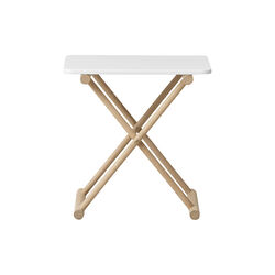 Camp Bed Table High, white/oak, Oliver Furniture