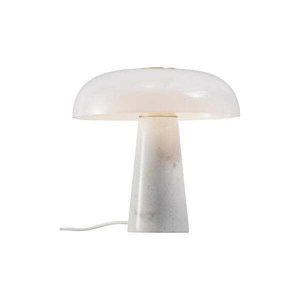 Glossy bordslampa, opal vit, Design For The People