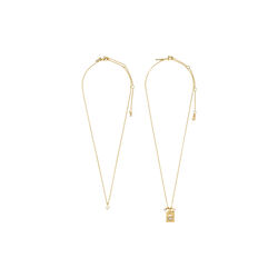 FIRE halsband 2-i-1 set guldpl&auml;terad, Pilgrim