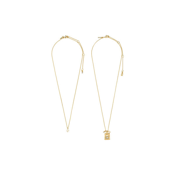 FIRE halsband 2-i-1 set guldpl&auml;terad, Pilgrim