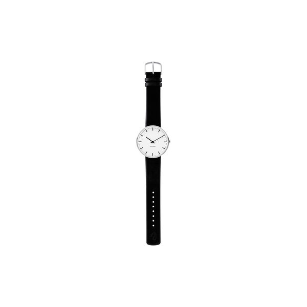 City Hall armbandsur, white/steel/black, Arne Jacobsen Watches