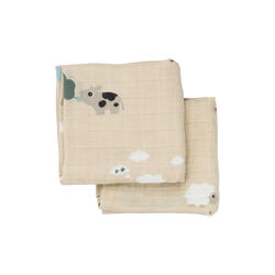 Tiny Farm Tvättlapp 2st., sand, Done by Deer
