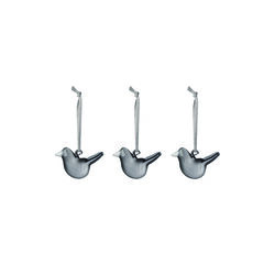 Mini glass birds 3set, grey, Iittala