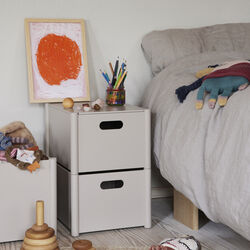 Pillar Storage Box Lid, warm grey, Form & Refine