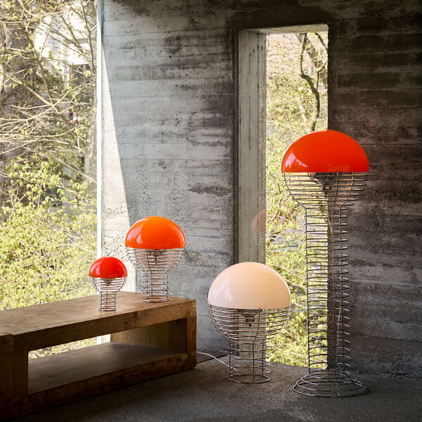 Wire Portabel bordslampa, red, Verpan