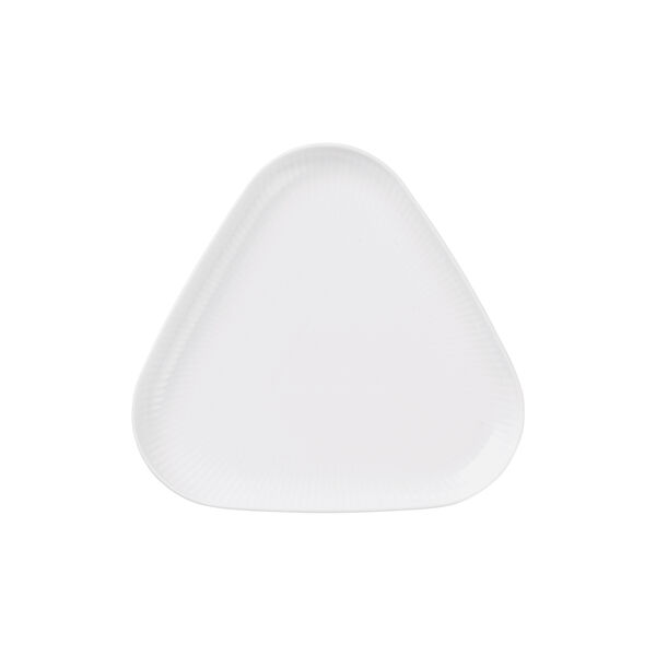 White Fluted Triangle Dish, Royal Copenhagen