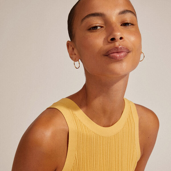 EANNA recycled stora hoops, gold-plated, Pilgrim