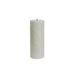 LED Pillar Candle 20 cm, dusty green, Uyuni Lighting