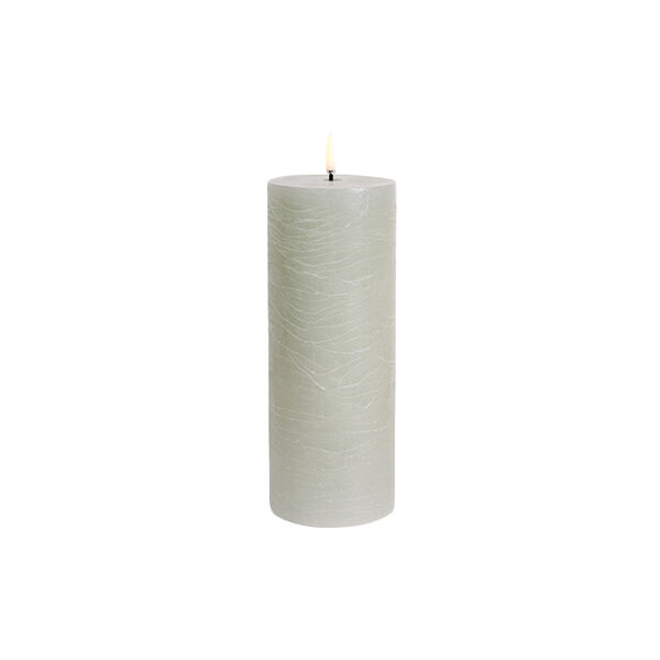 LED Pillar Candle 20 cm, dusty green, Uyuni Lighting