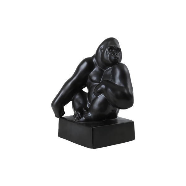 Gorilla figurine chin resting on shoulder, Royal Copenhagen